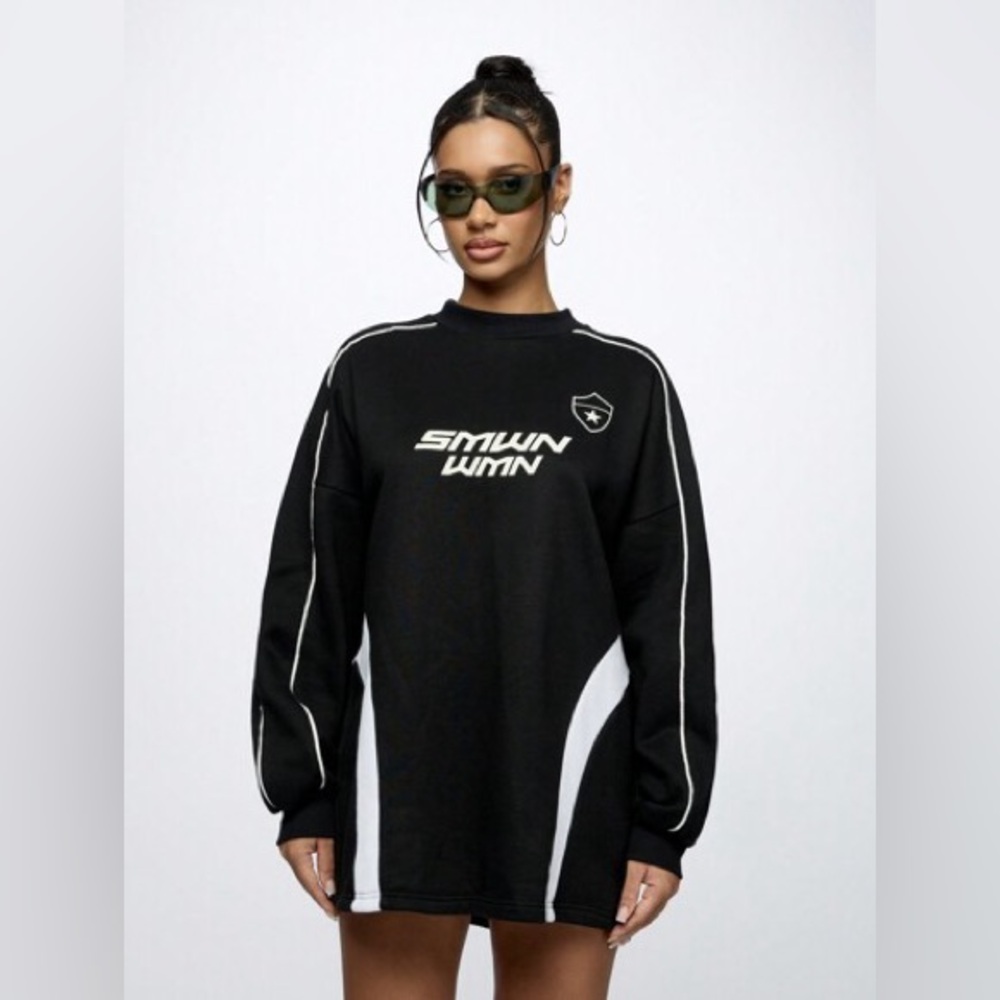 SHEIN Black Crew Neck Sweater